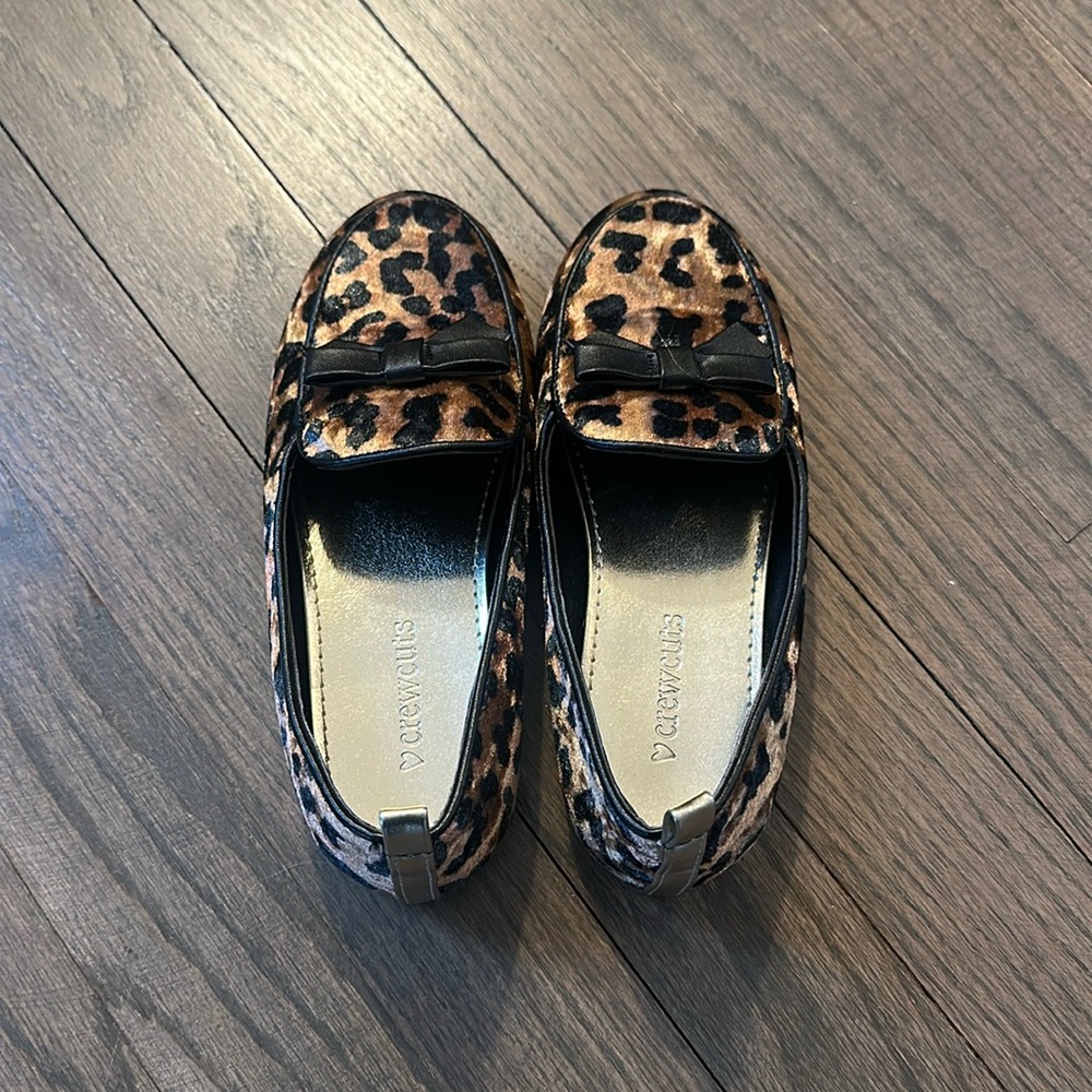 Crew cuts leopard print shoes